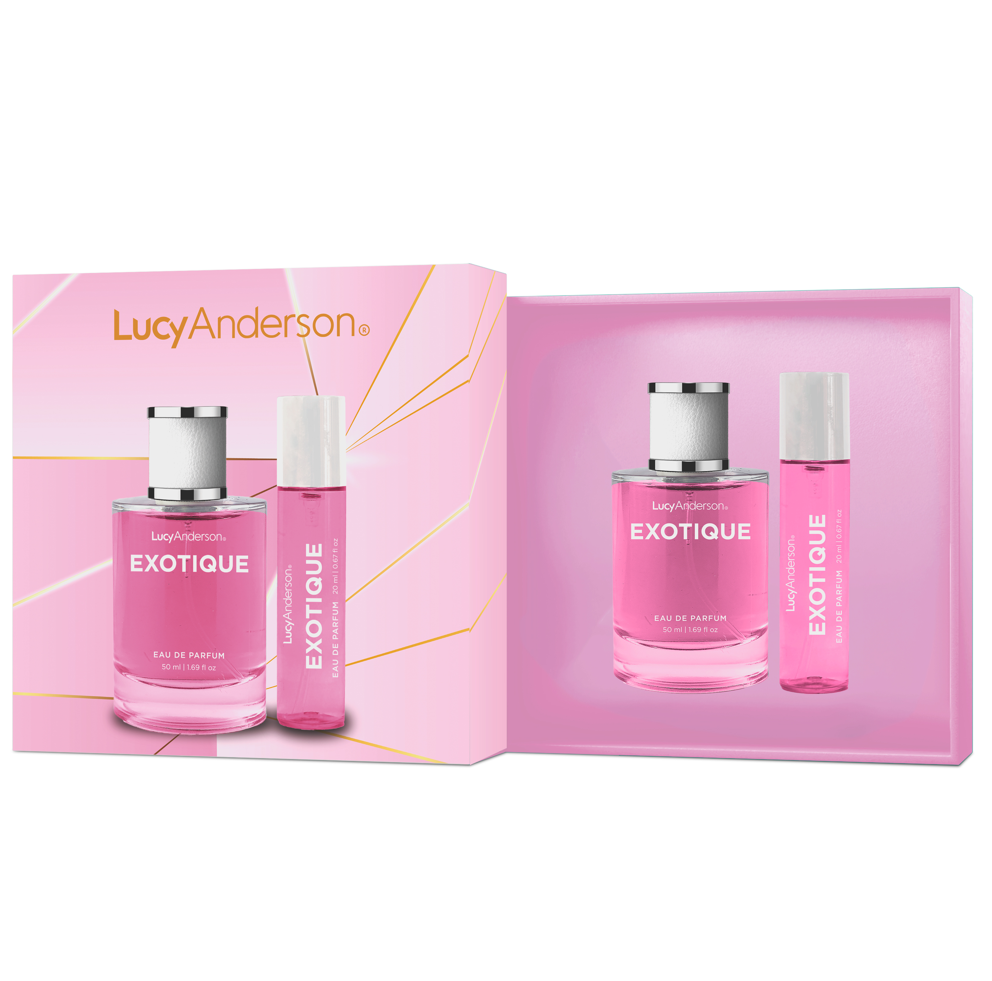 LUCY ANDERSON EDP EXOTIQUE X 50 ML. Y MINITALLA X 20 ML.